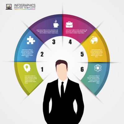 商务人物与信息图创意设计矢量素材
